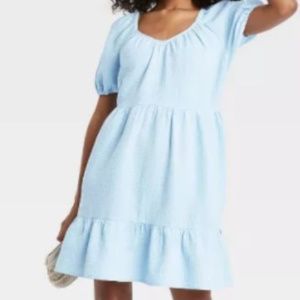 Women's Puff Short Sleeve Tiered Babydoll Dress✨